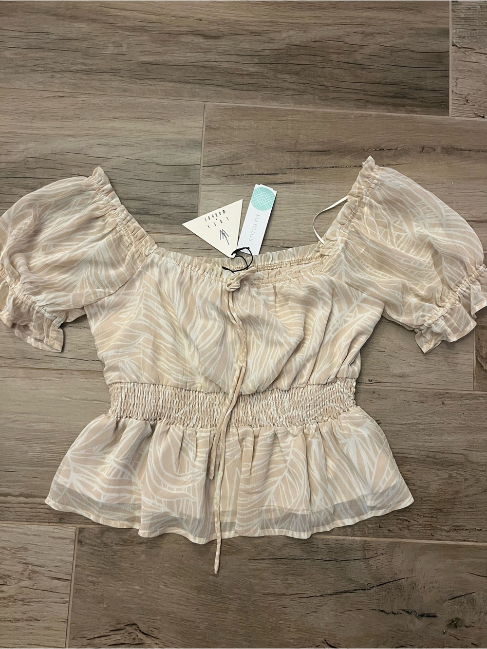 Smocked Waist Women's Top